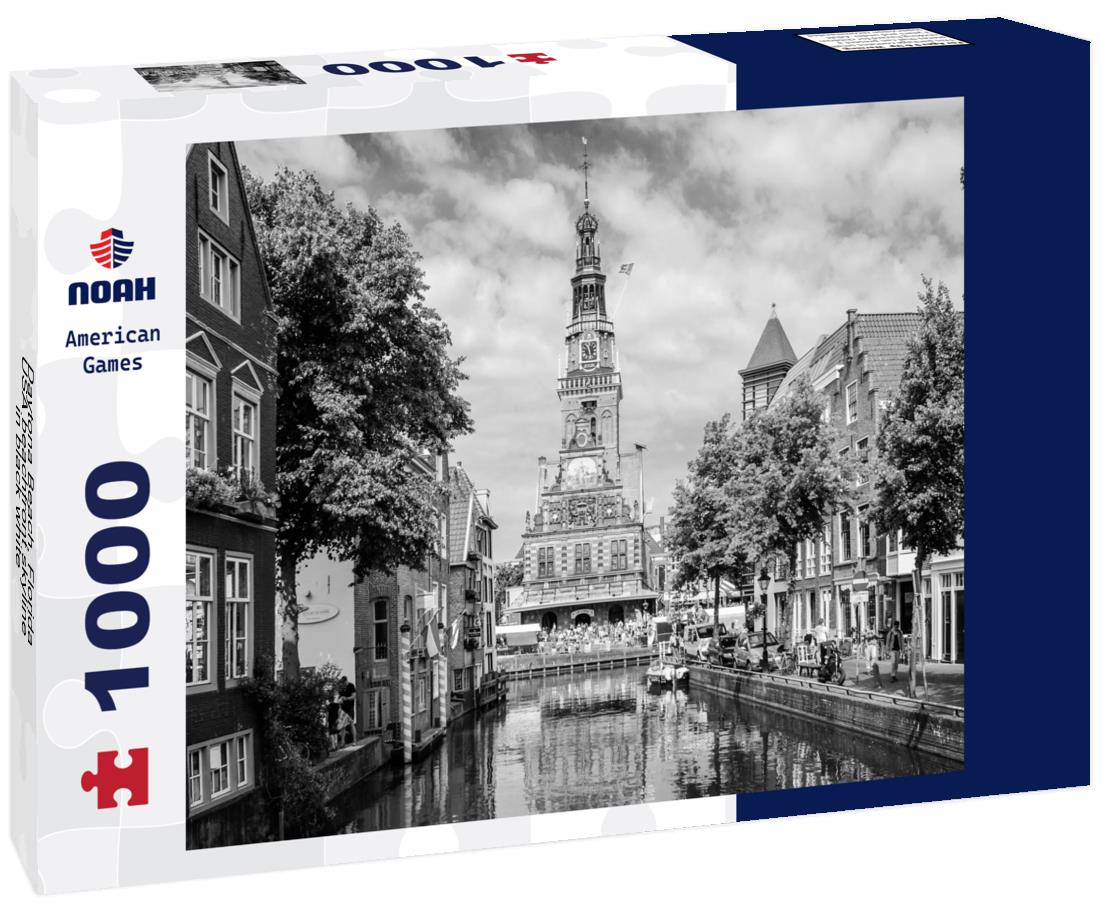 Noah Jigsaw Puzzle Daytona Beach, Florida, USA beachfront skyline in black white 1000 pieces