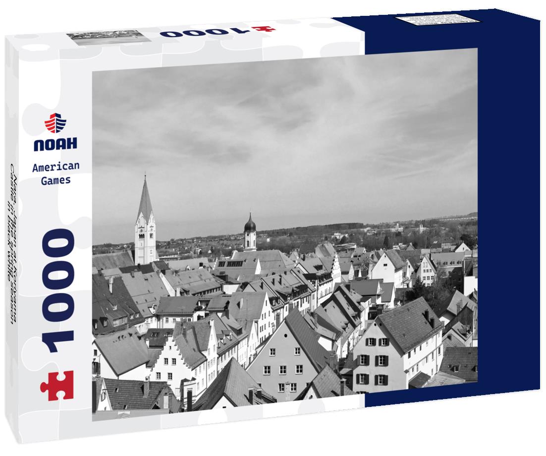 Noah Jigsaw Puzzle Nara, Japan at Koriyama Castle in the spring season in black white 1000 pieces