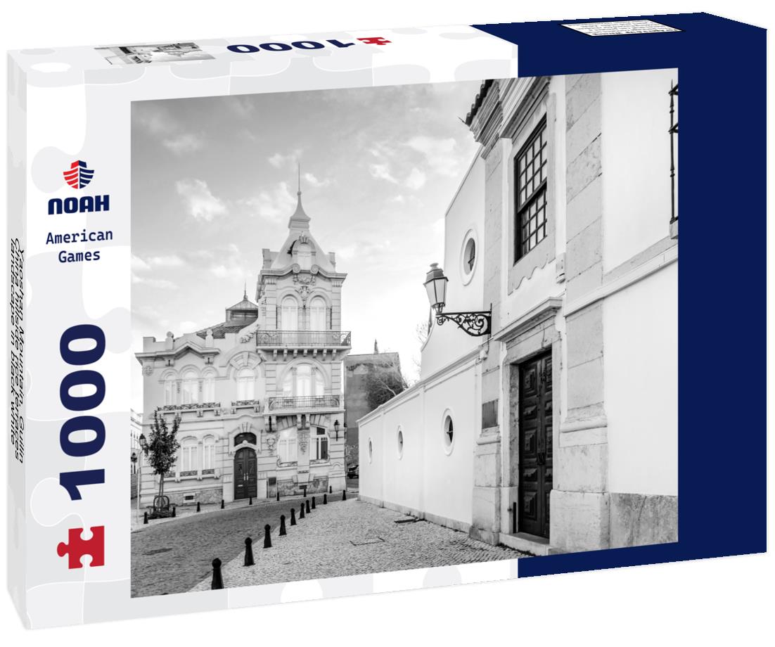 Noah Jigsaw Puzzle Yaoshan Mountain, Guilin, China hillside rice terraces landscape in black white 1000 pieces