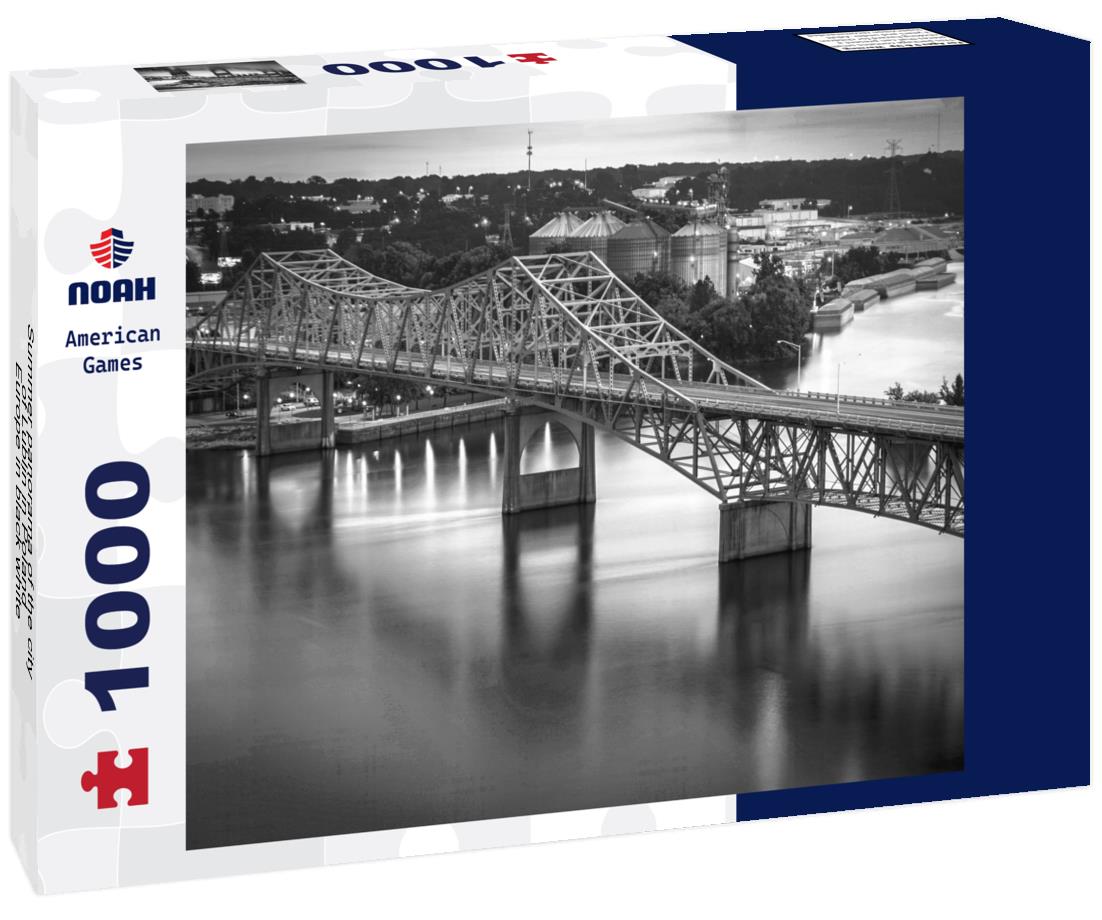 Noah Jigsaw Puzzle Summer panorama of the city of Lublin in Poland, Europe in black white 1000 pieces