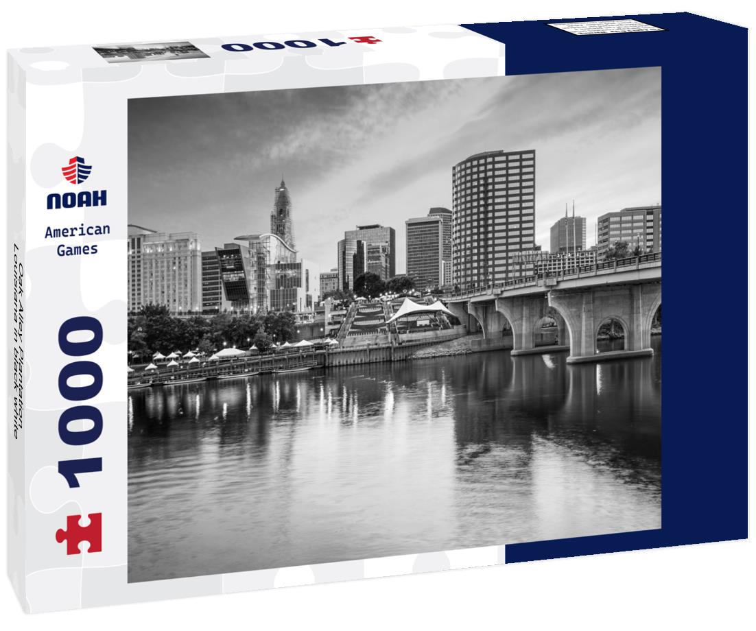 Noah Jigsaw Puzzle Oak Alley Plantation, Louisiana in black white 1000 pieces