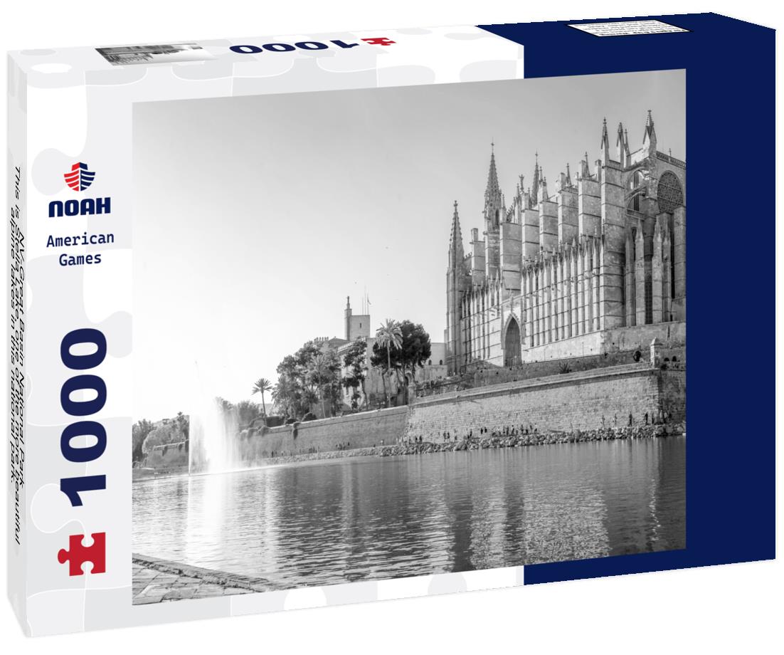 Noah Jigsaw Puzzle NV-Great Basin National Park- This is Stella Lake, one of the more beautiful alpine lakes in this national park. Wheeler Peak is peeking out in the background in black white 1000 pieces