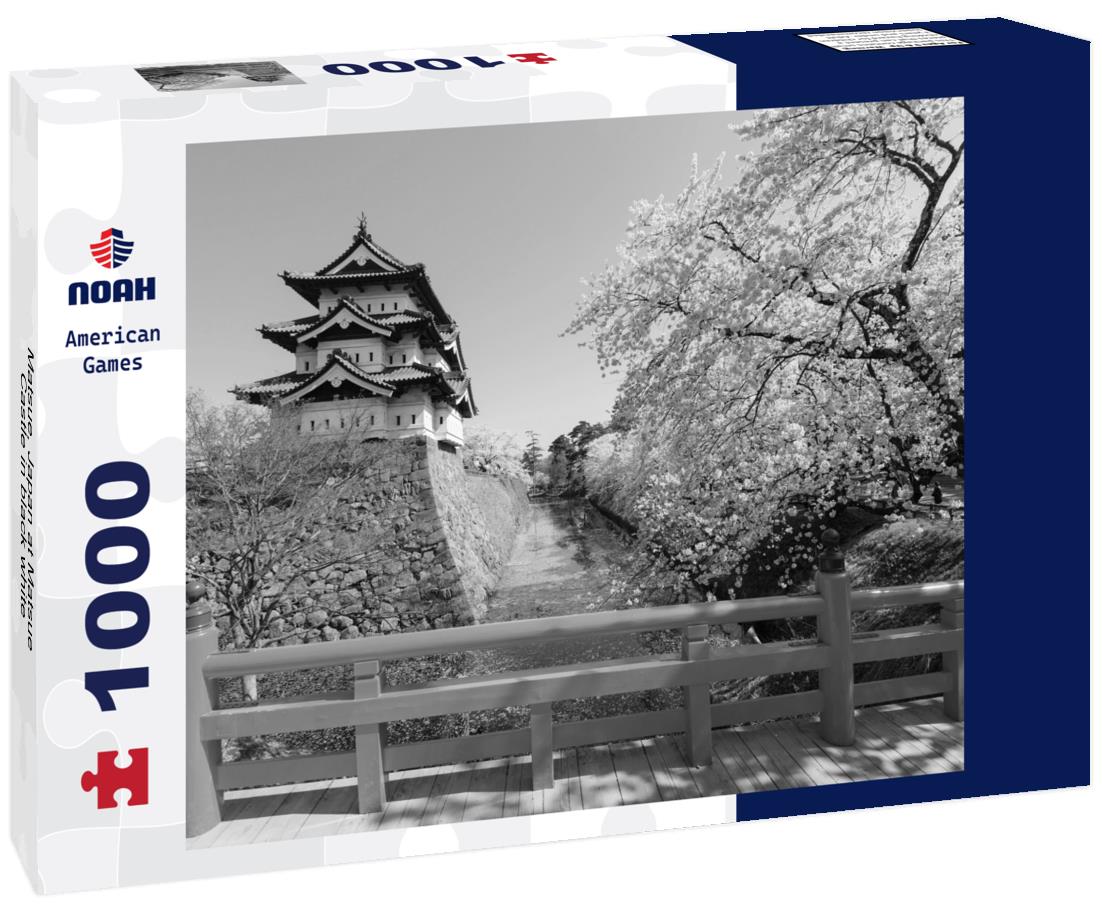 Noah Jigsaw Puzzle Matsue, Japan at Matsue Castle in black white 1000 pieces