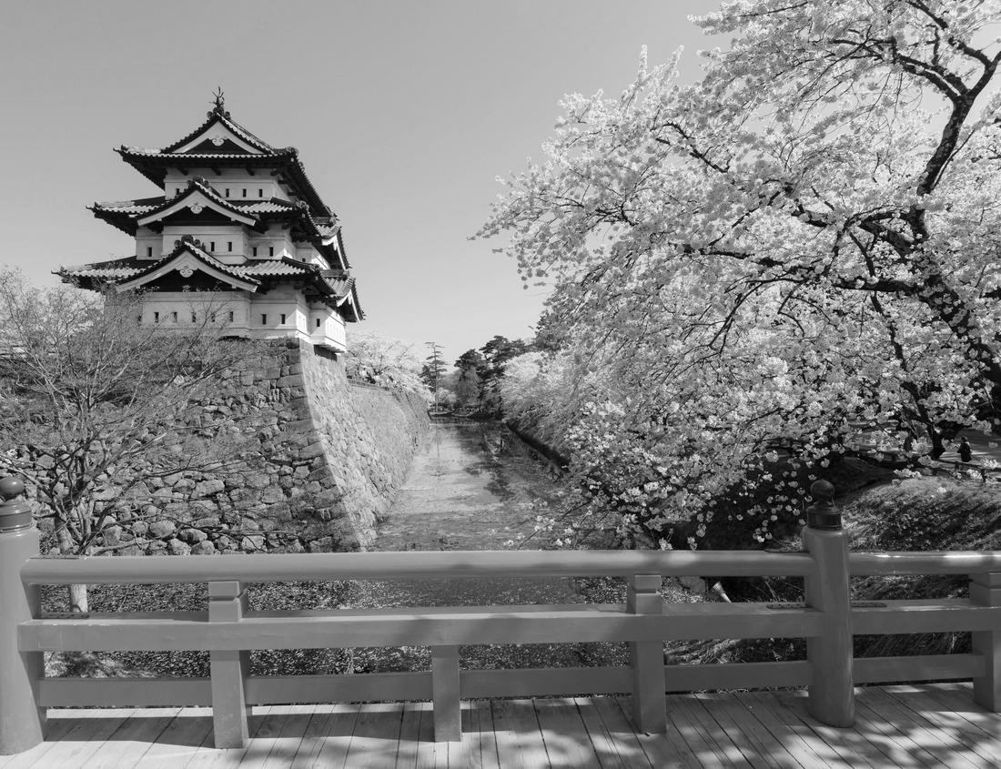 Noah Jigsaw Puzzle Matsue, Japan at Matsue Castle in black white 1000 pieces