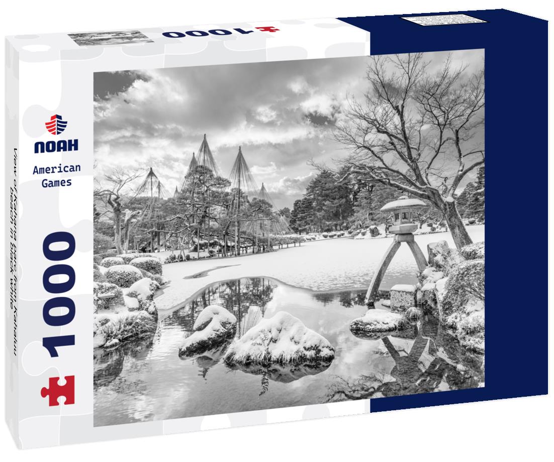 Noah Jigsaw Puzzle View of Kahana parc from Kahaluu beach in black white 1000 pieces