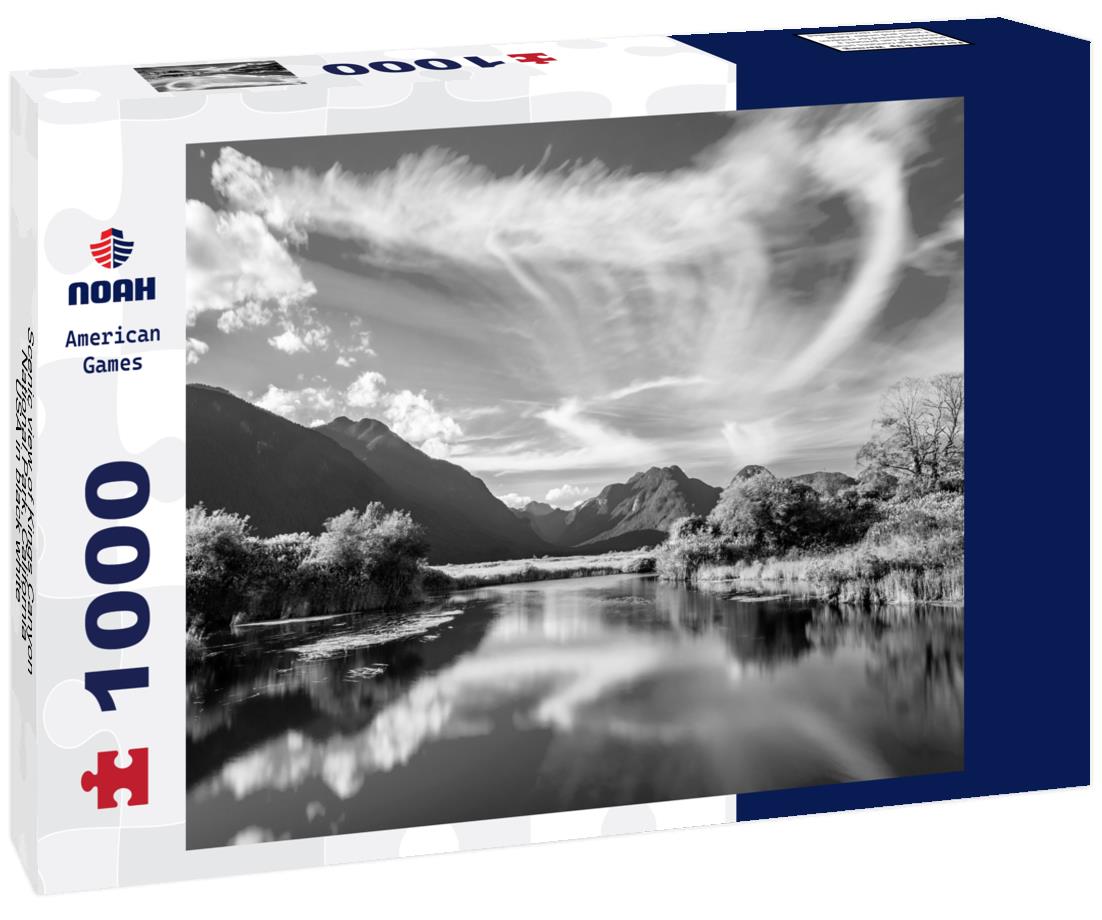 Noah Jigsaw Puzzle Scenic view of Kings Canyon National Park, California, USA in black white 1000 pieces