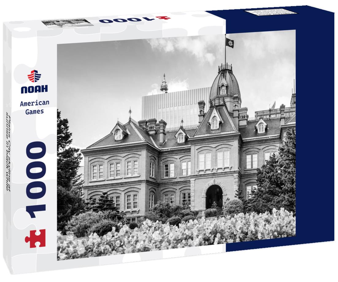 Noah Jigsaw Puzzle Plains City skyline at sunrise in black white 1000 pieces