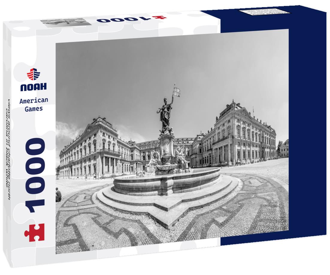 Noah Jigsaw Puzzle views around charlotte north carolina in black white 1000 pieces