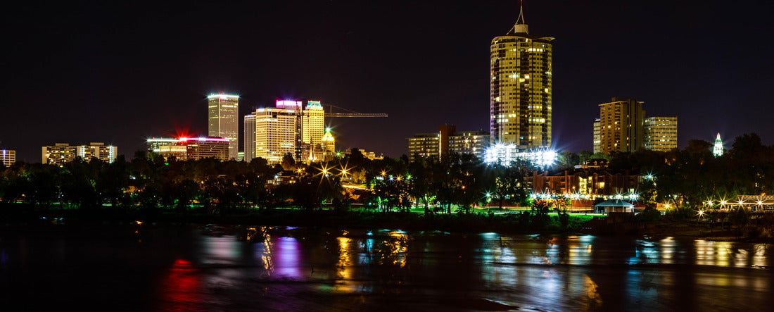 Tulsa Skyline at Night 2000pc Panoramic Puzzle
