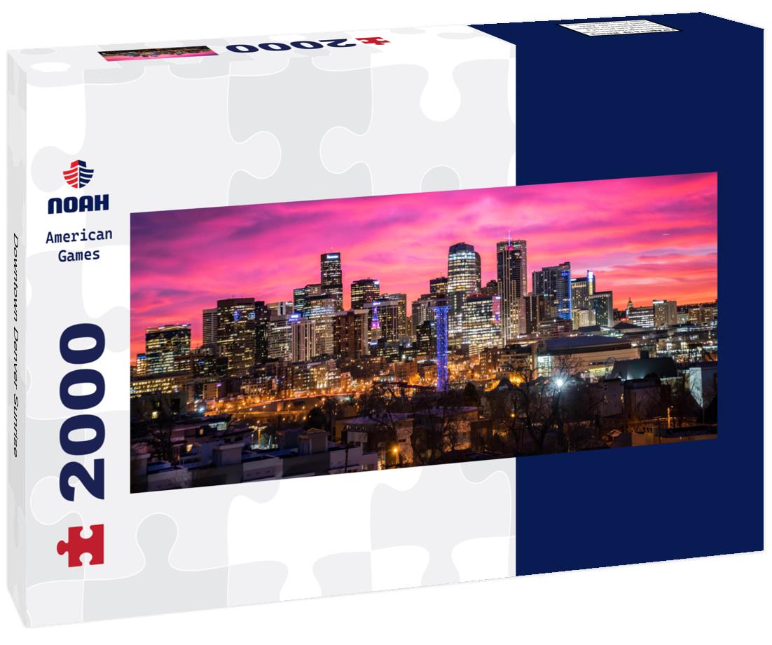 Downtown Denver Sunrise 2000pc Panoramic Puzzle
