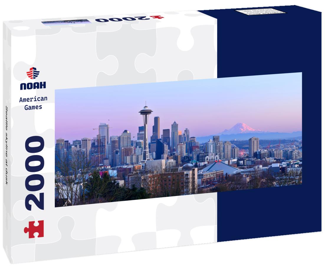 Seattle skyline at dusk 2000pc Panoramic Puzzle
