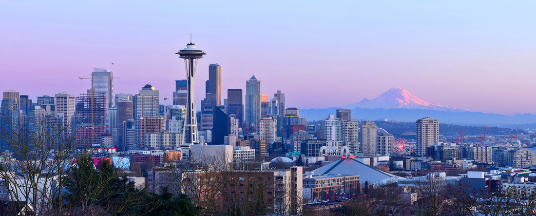 Seattle skyline at dusk 2000pc Panoramic Puzzle