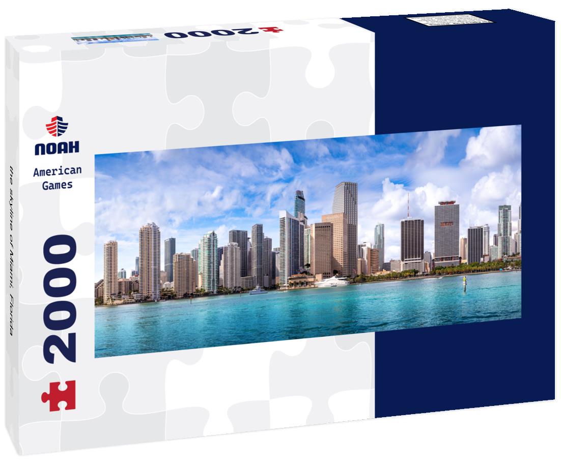 the skyline of Miami, Florida 2000pc Panoramic Puzzle
