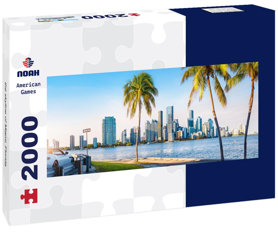 the skyline of Miami, Florida 2000pc Panoramic Puzzle