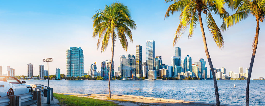 the skyline of Miami, Florida 2000pc Panoramic Puzzle