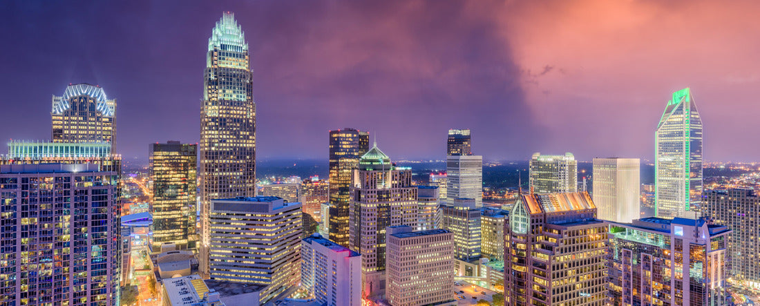 Charlotte, North Carolina skyline 2000pc Panoramic Puzzle