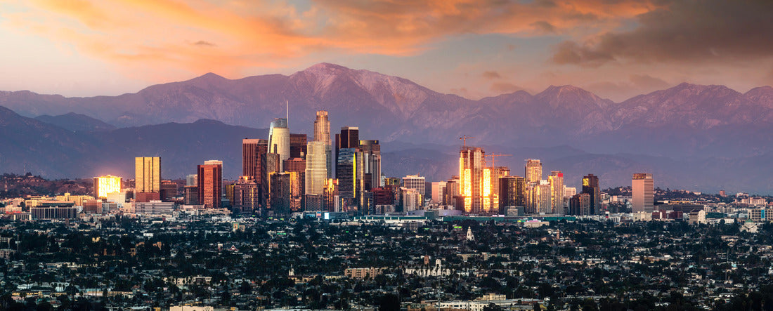 Los Angeles skyline in California 2000pc Panoramic Puzzle
