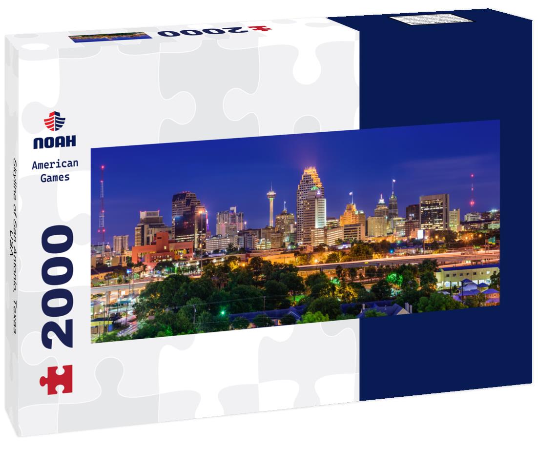 Skyline of San Antonio, Texas, USA 2000pc Panoramic Puzzle