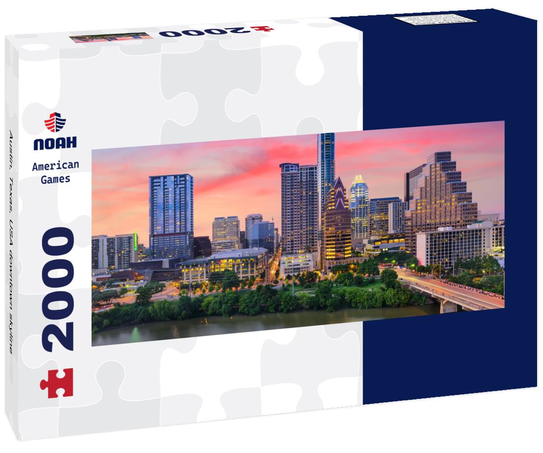 Austin, Texas, USA downtown skyline 2000pc Panoramic Puzzle