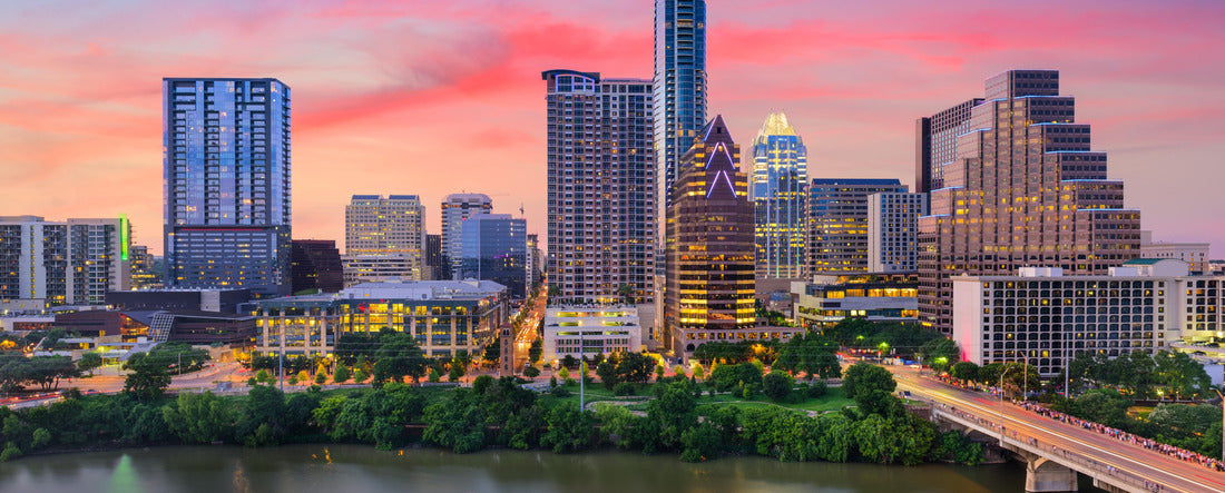Austin, Texas, USA downtown skyline 2000pc Panoramic Puzzle