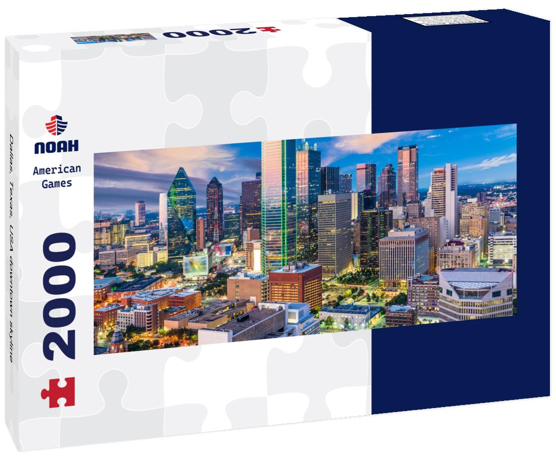 Dallas, Texas, USA downtown skyline 2000pc Panoramic Puzzle