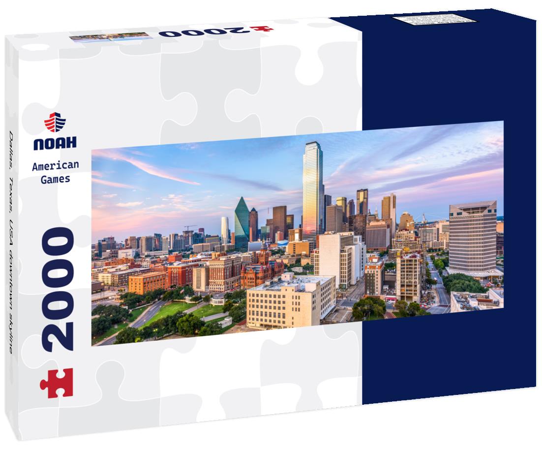 Dallas, Texas, USA downtown skyline 2000pc Panoramic Puzzle