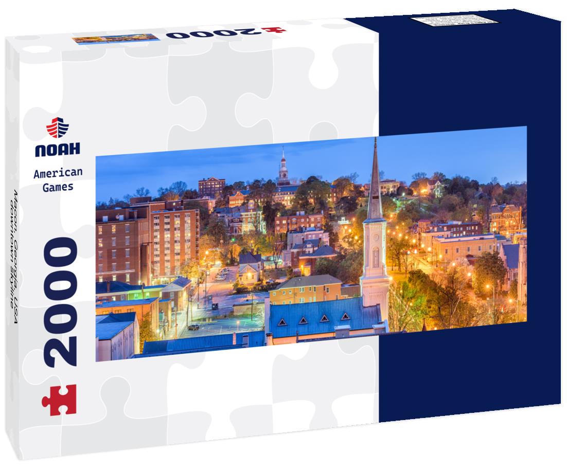 Macon, Georgia, USA downtown skyline 2000pc Panoramic Puzzle