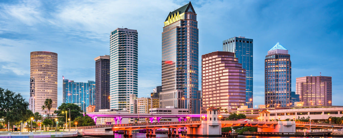 Tampa, Florida, USA downtown skyline 2000pc Panoramic Puzzle