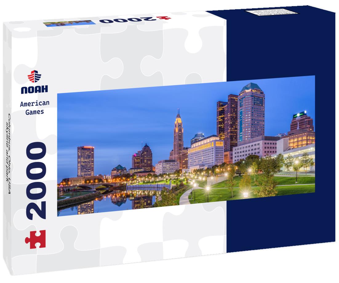 Columbus, Ohio, USA skyline and park 2000pc Panoramic Puzzle