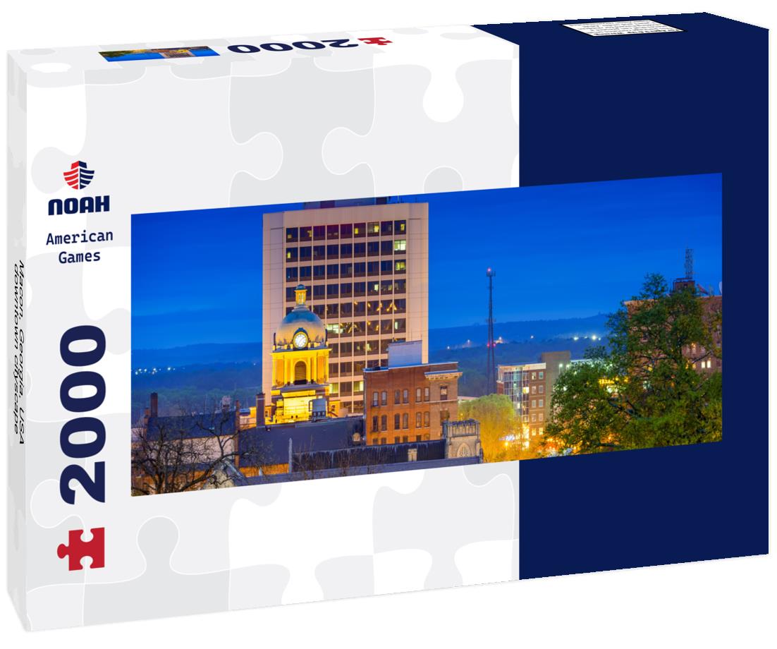 Macon, Georgia, USA downtown cityscape 2000pc Panoramic Puzzle