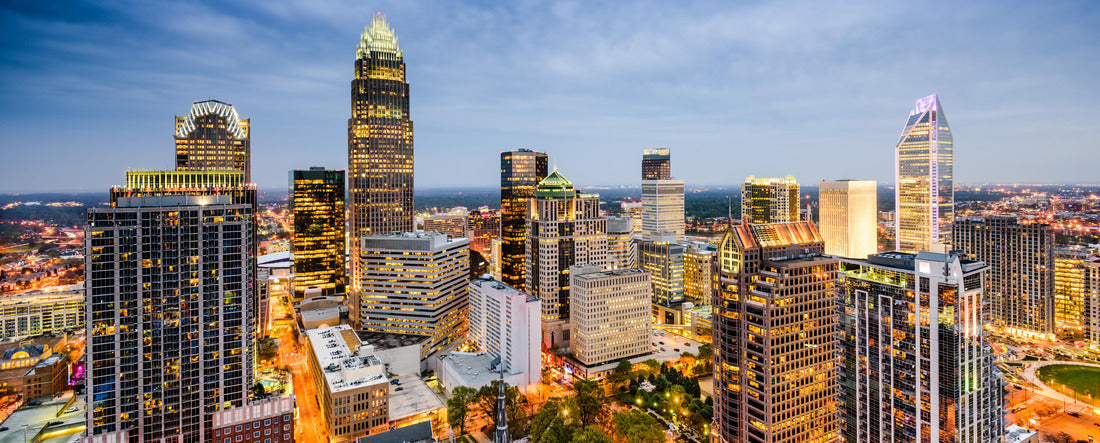 Charlotte, North Carolina, USA skyline 2000pc Panoramic Puzzle