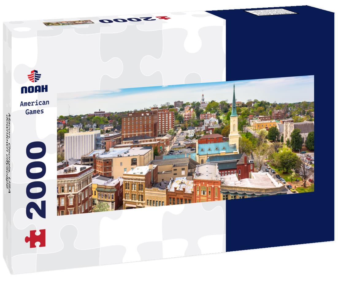 Macon, Georgia, USA downtown cityscape 2000pc Panoramic Puzzle