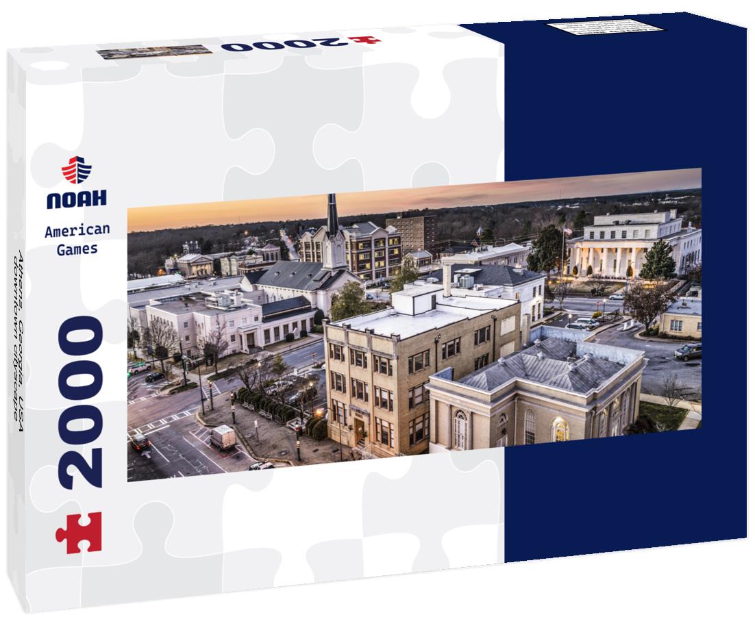 Athens, Georgia, USA downtown cityscape 2000pc Panoramic Puzzle