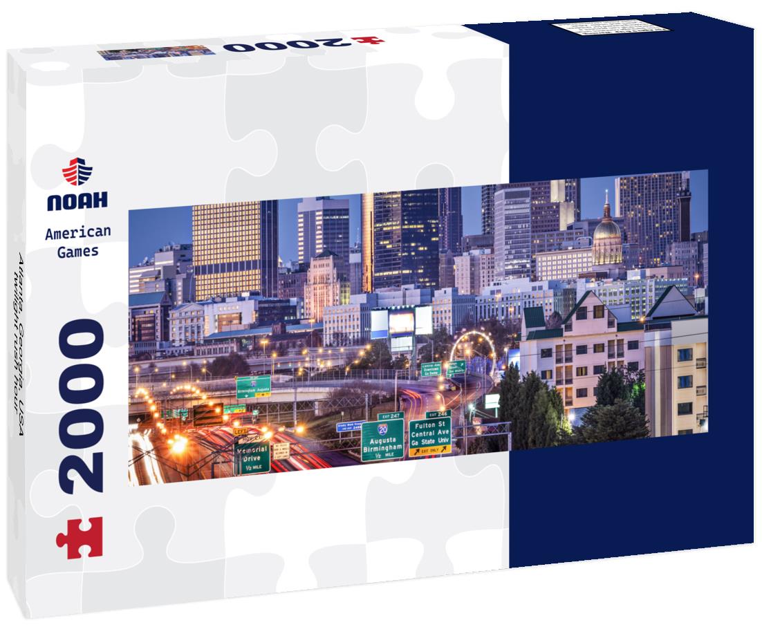 Atlanta, Georgia, USA twilight rush hour 2000pc Panoramic Puzzle