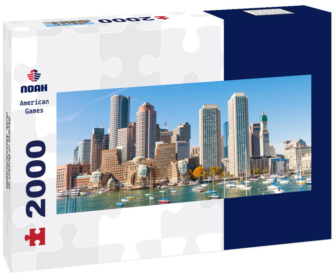 Skyline of Boston at dusk, Massachusetts 2000pc Panoramic Puzzle