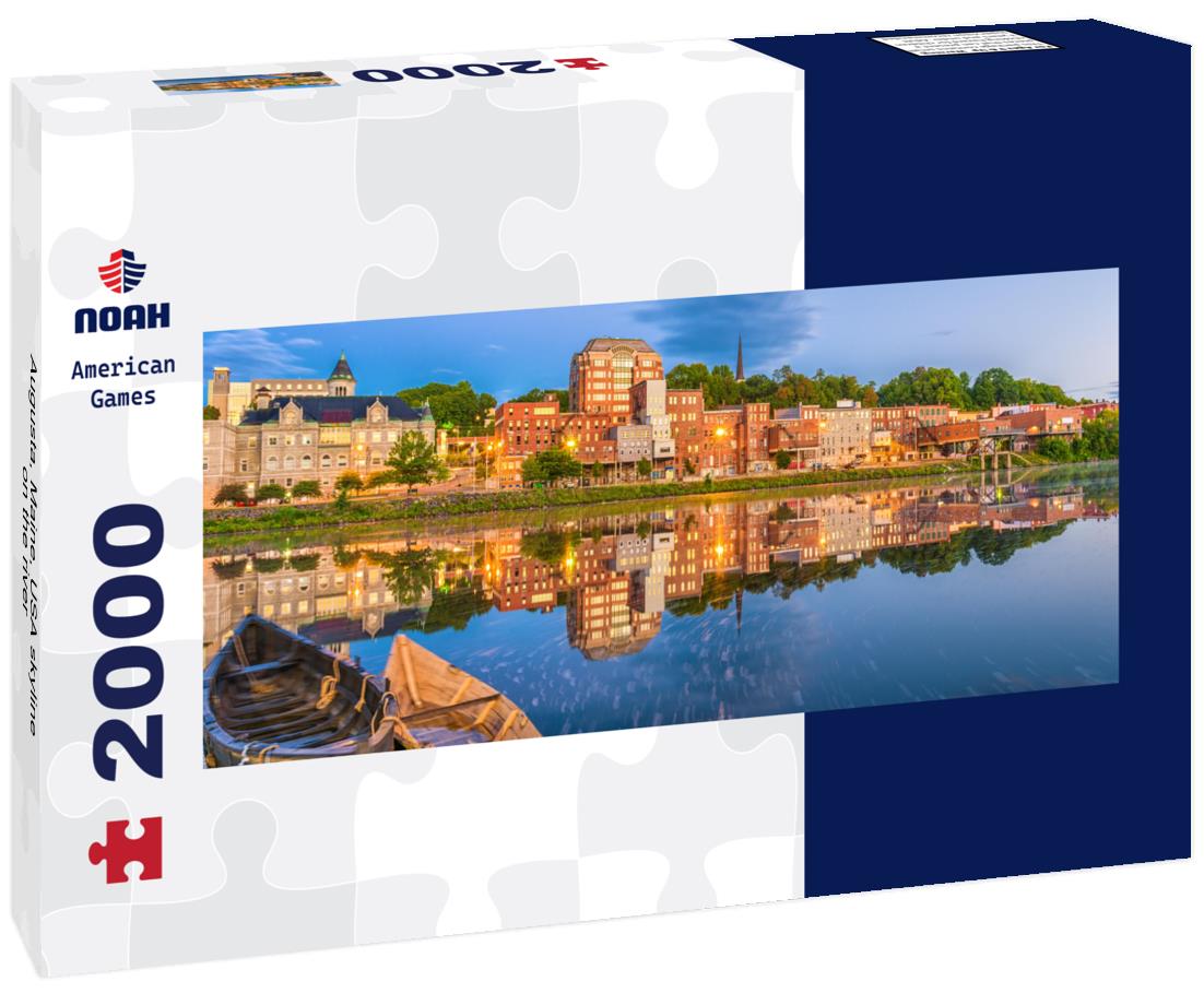 Augusta, Maine, USA skyline on the river 2000pc Panoramic Puzzle