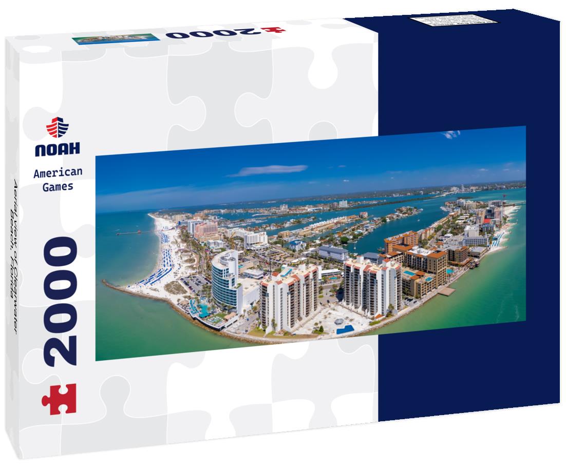 Aerial view of Clearwater Beach, Florida 2000pc Panoramic Puzzle