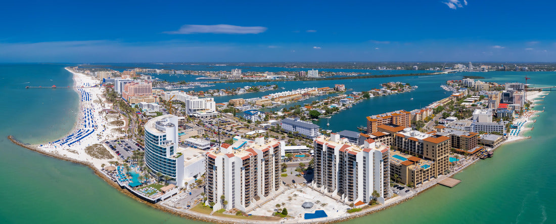 Aerial view of Clearwater Beach, Florida 2000pc Panoramic Puzzle