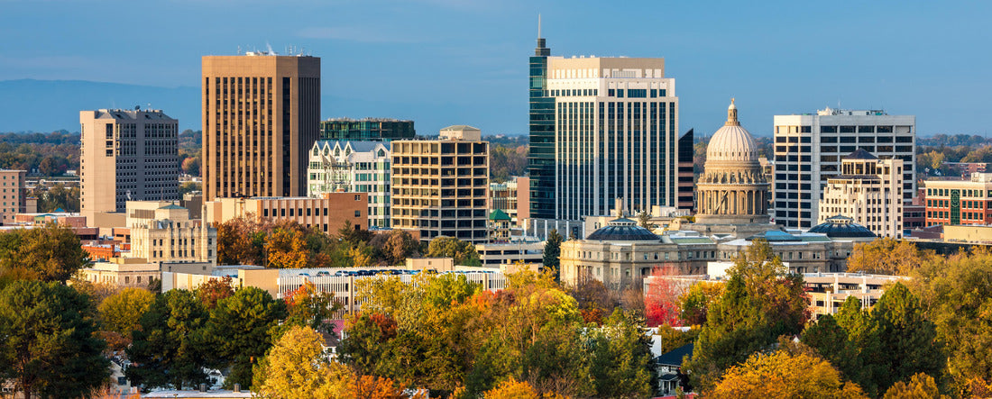 City of trees Boise Idaho with fall colors 2000pc Panoramic Puzzle