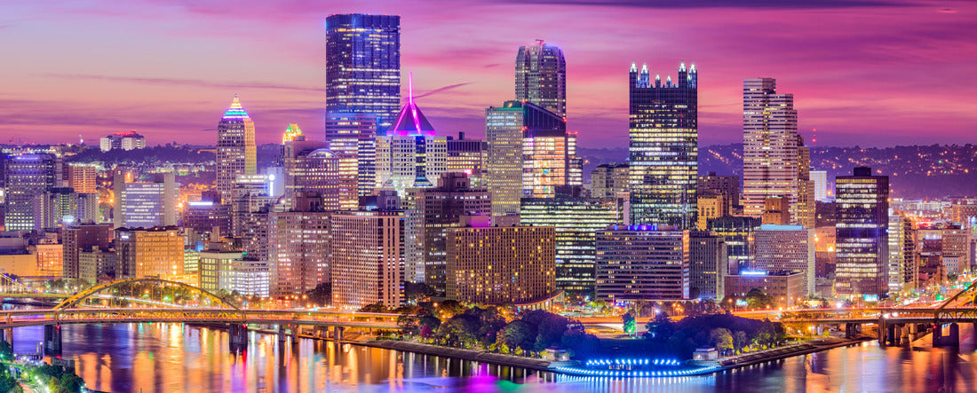 Pittsburgh, Pennsylvania, USA city skyline 2000pc Panoramic Puzzle