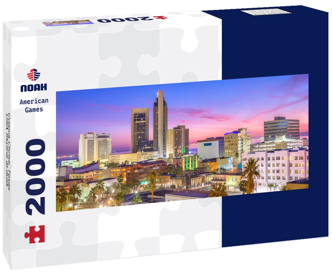 Corpus Christi, Texas, USA Skyline at dusk 2000pc Panoramic Puzzle