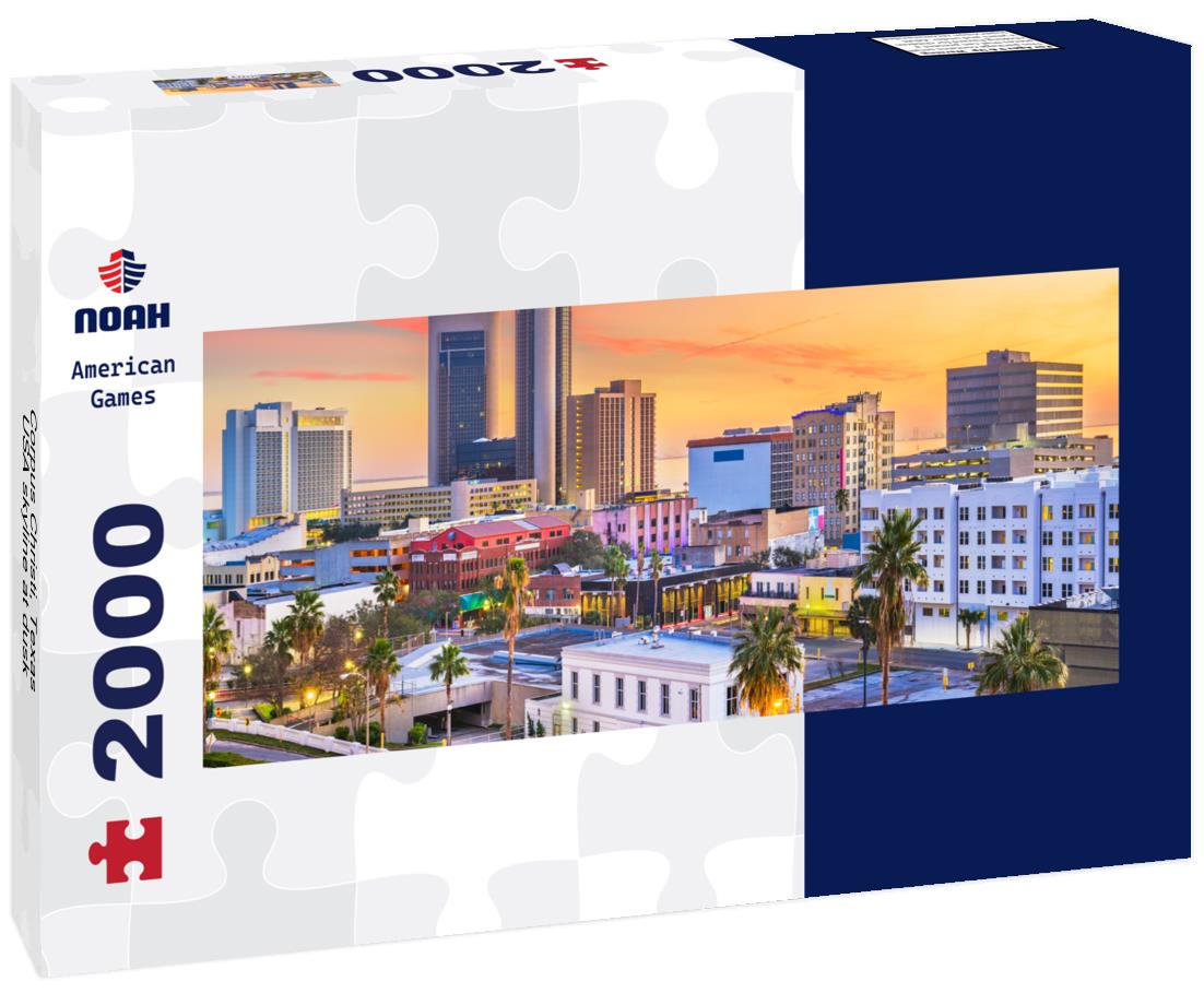 Corpus Christi, Texas, USA skyline at dusk 2000pc Panoramic Puzzle