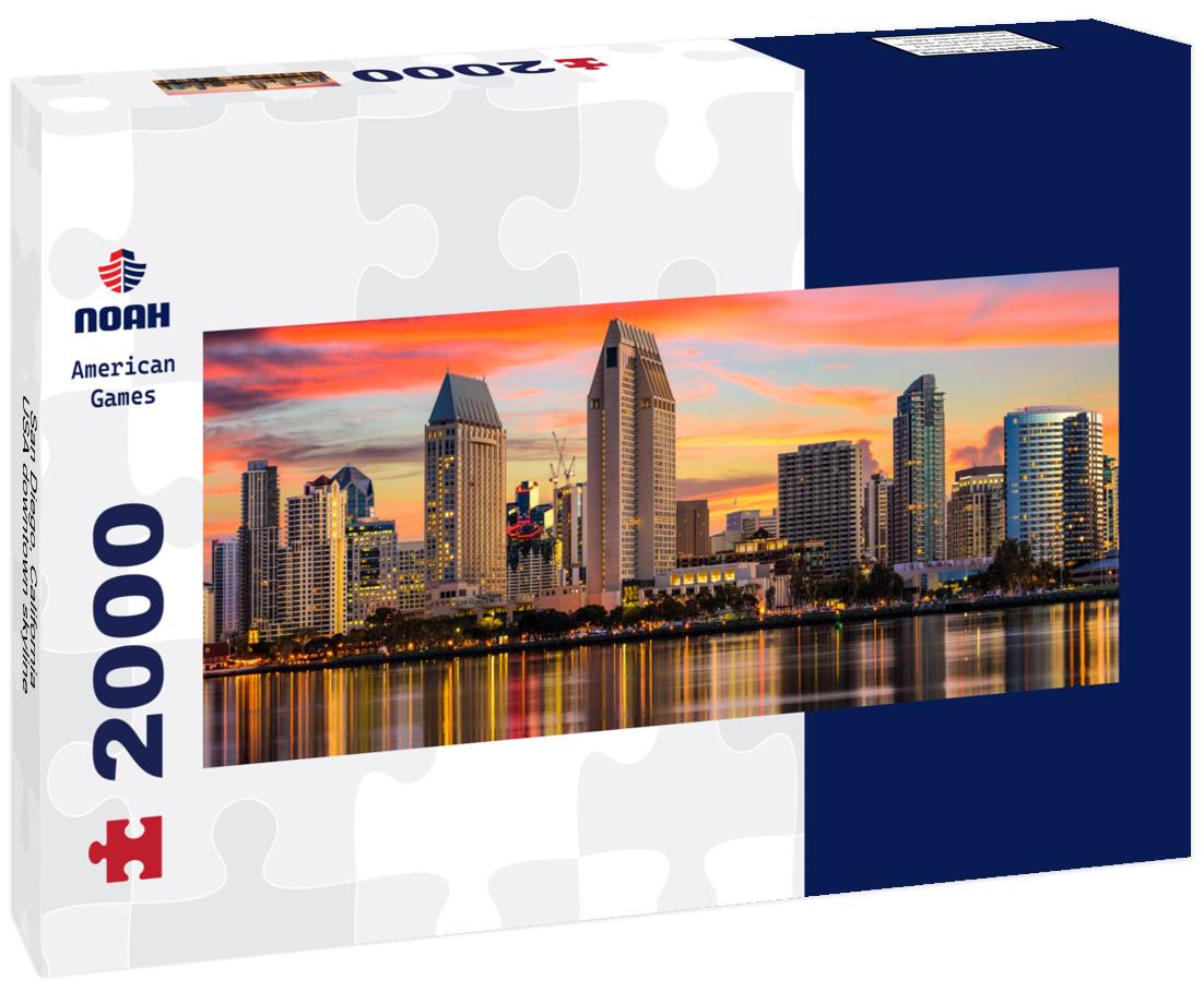 San Diego, California, USA downtown skyline 2000pc Panoramic Puzzle