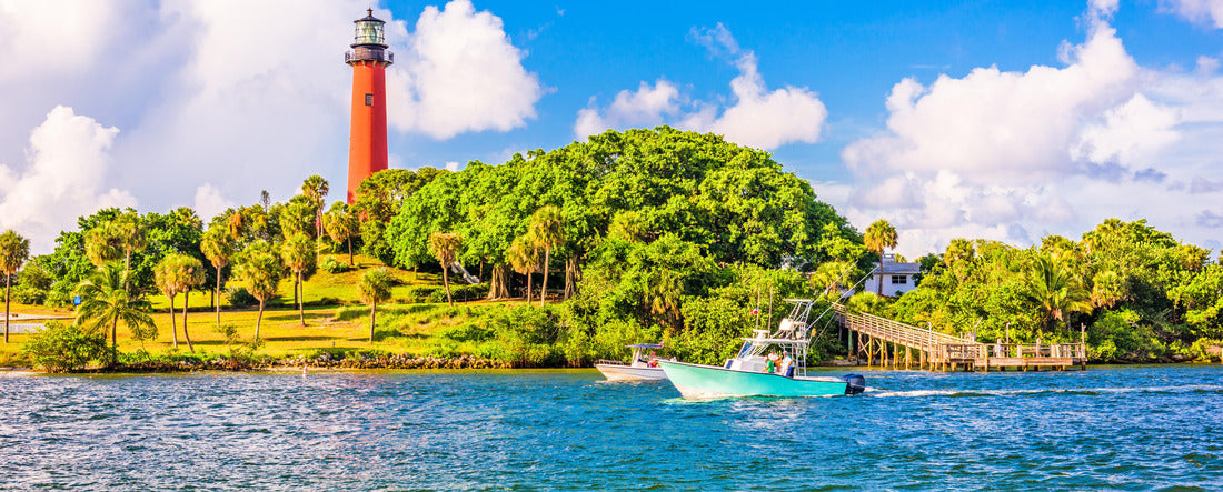 Jupiter, Florida, USA inlet and light house 2000pc Panoramic Puzzle