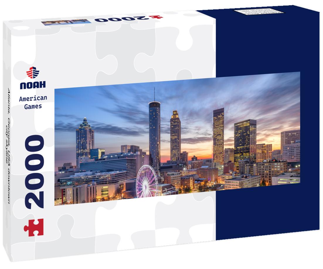 Atlanta, Georgia, USA downtown city skyline 2000pc Panoramic Puzzle