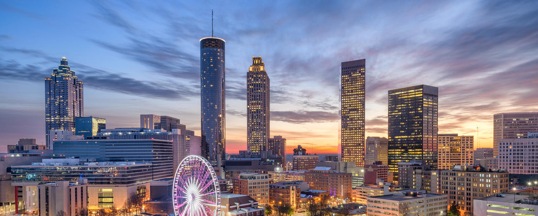 Atlanta, Georgia, USA downtown city skyline 2000pc Panoramic Puzzle