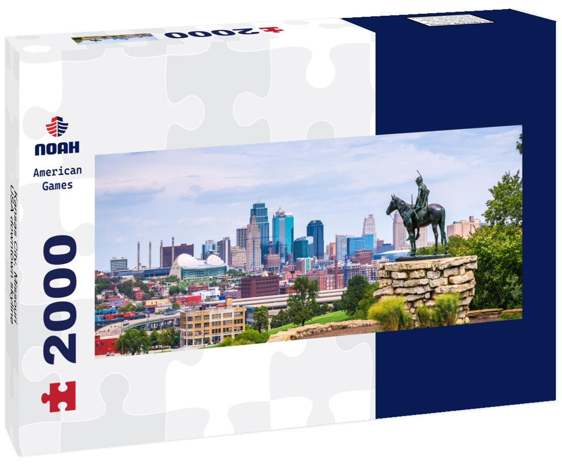 Kansas City, Missouri, USA downtown skyline 2000pc Panoramic Puzzle