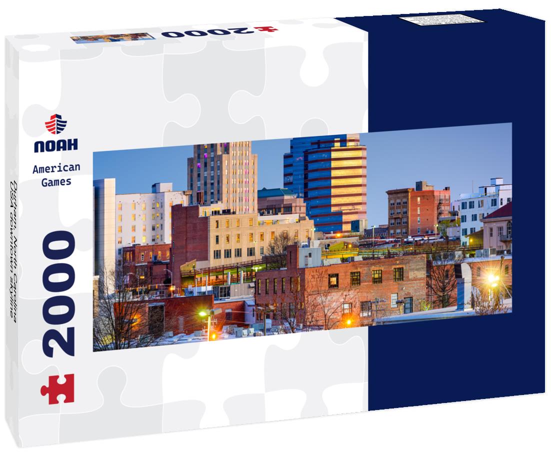 Durham, North Carolina, USA downtown skyline 2000pc Panoramic Puzzle