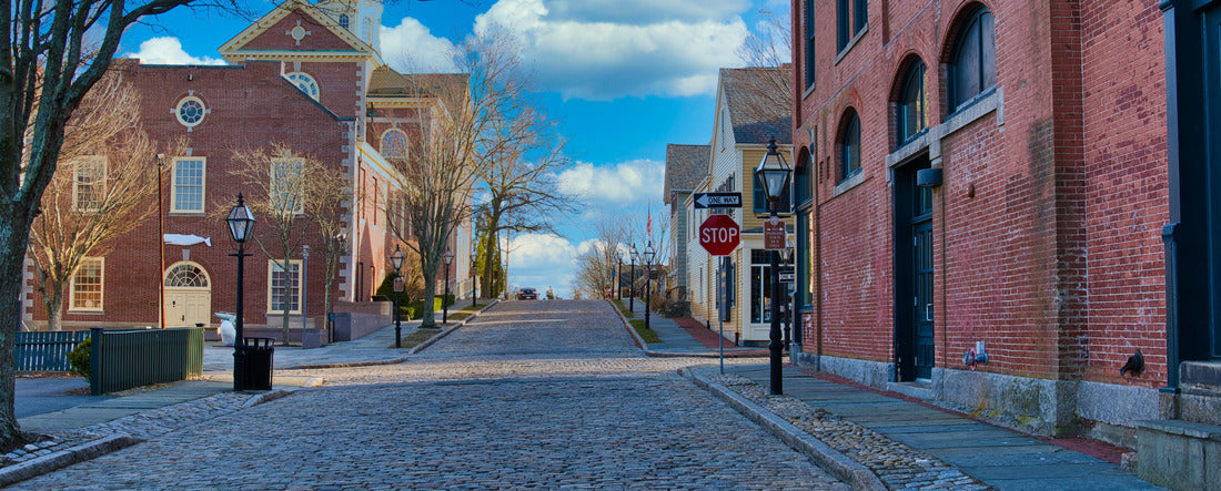 Cobblestone Street New Bedford Massachusetts 2000pc Panoramic Puzzle