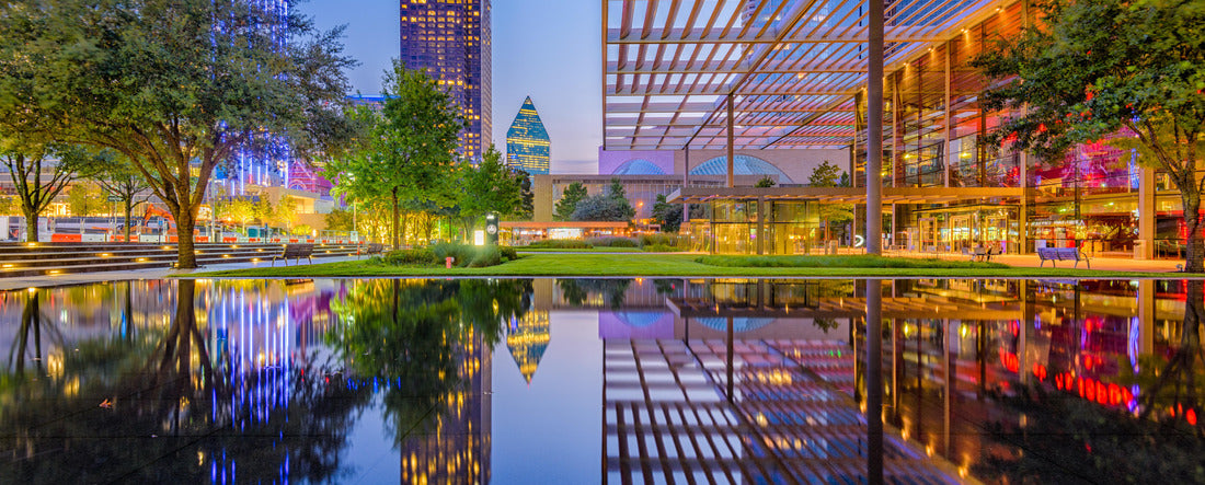 Dallas, Texas, USA Downtown cityscape at dusk 2000pc Panoramic Puzzle